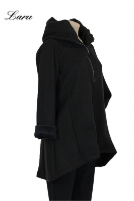 Jacke Chenille uni schwarz 25116 [2 | schwarz]