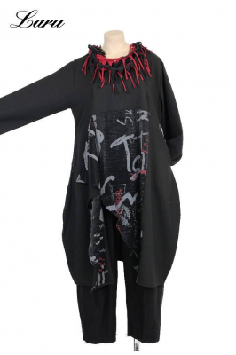 Kleid C6315 Patchwork schwarz [XL | schwarz]