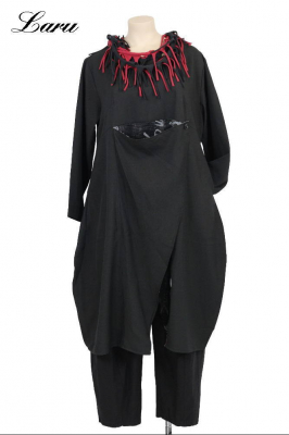 Kleid C6315 Patchwork schwarz [XL | schwarz]