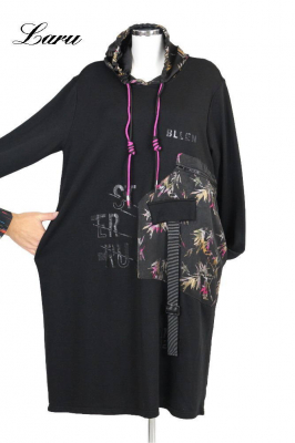 Kleid MY 1630L Patchwork [OneSize | schwarz]