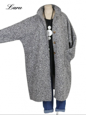 Boucle Mantel Ballon 6247 [1 | schwarz/weiß]