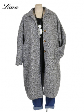 Boucle Mantel Ballon 6247 [1 | schwarz/weiß]