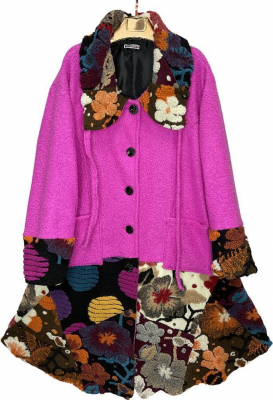 Wollmantel Patchwork pink 6074 [OneSize | Pink]