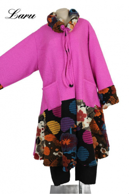 Wollmantel Patchwork pink 6074 [OneSize | Pink]