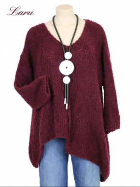 Strickpullover Wollboucle Versatz A1408