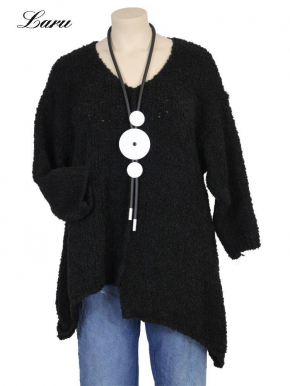 Strickpullover Wollboucle Versatz A1408