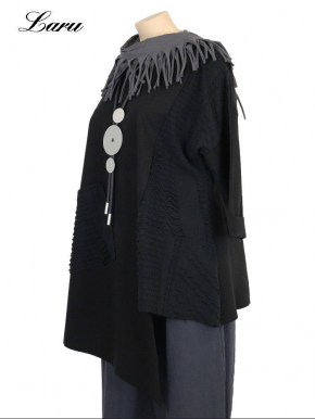 Shirt Patchwork mit Lochmuster 56464