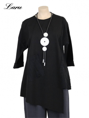 Shirt Patchwork mit Lochmuster 56464