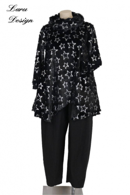 Shirt Teddy mit Pajettensterne [1 | Schwarz]