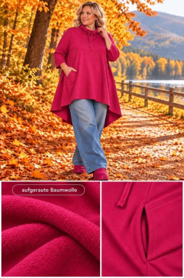 Kuschel Shirt ALine Kragen [OneSize | Pink]