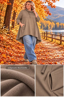 Kuschel Shirt ALine Kragen [OneSize | schlamm]