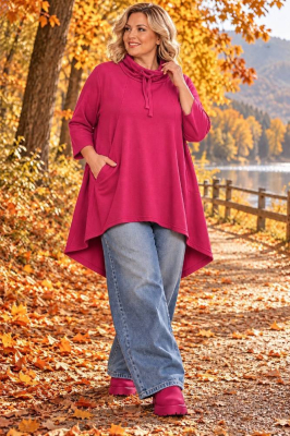 Kuschel Shirt ALine Kragen [OneSize | dunkelgrau]